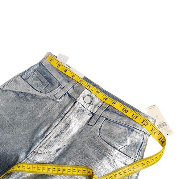 Joe's Jeans Womens Mia Foil High-Rise Wide-Leg Jeans, Party Indigo, Size 25, NWT - Picture 5 of 10